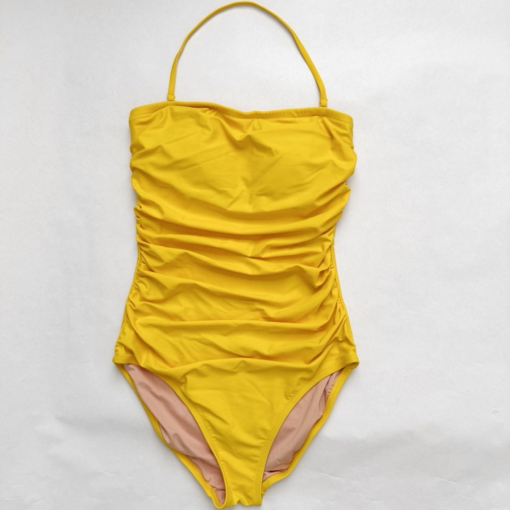 NEW J.CREW Ruched Bandeau One-piece Swimsuit -Size 6